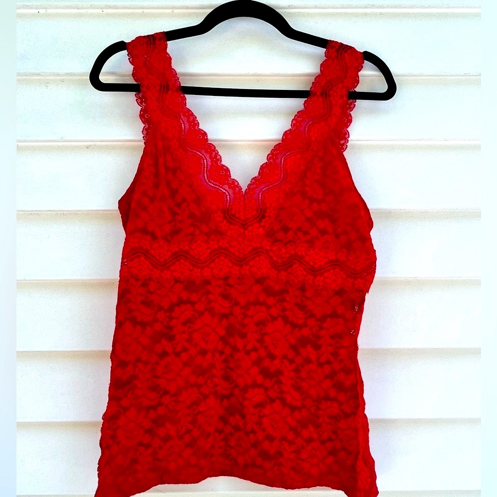 MODA International by Victoria’s Secret Red Lace Tank.